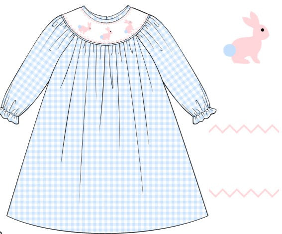 SMOCKED SWEETS Light blue dress store